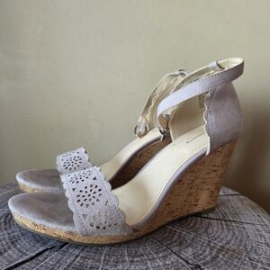 Purple Wedge Sandals